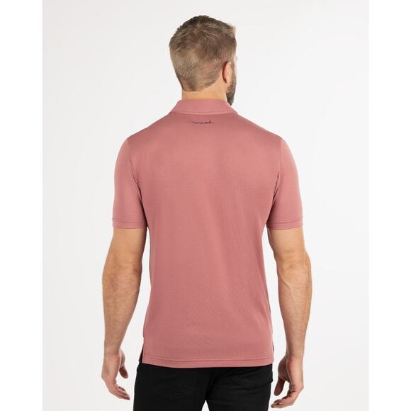Travis Mathew Pink Red Striped Red River Polo - Medium - Picture 7 of 10